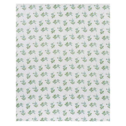 SCHUMACHER FABRIC  NEW TRADITIONAL: PROVEN?????AL COLLINE   LEAF & AQUA   - 180540
