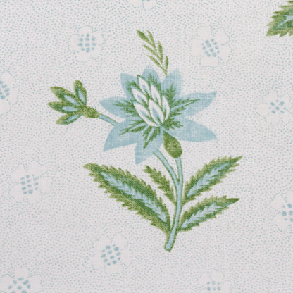 SCHUMACHER FABRIC  NEW TRADITIONAL: PROVEN?????AL COLLINE   LEAF & AQUA   - 180540