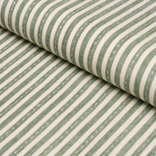SCHUMACHER  NEW TRADITIONAL: PROVEN??AL MATHIS TICKING STRIPE PRINTS PRINTS SAGE   - 180591