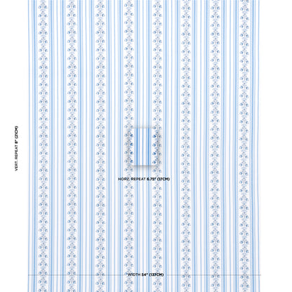 SCHUMACHER  MARIE-ANNE OUDEJANS DELFT STRIPE PRINTS PRINTS CORNFLOWER BLUE   - 180660