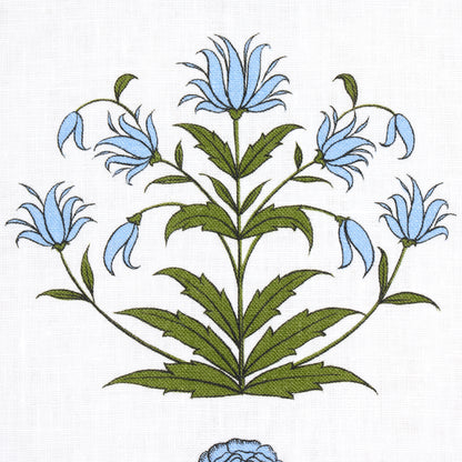 SCHUMACHER FABRIC  MARIE-ANNE OUDEJANS ROYAL POPPY STRIPE   SKY   - 180670