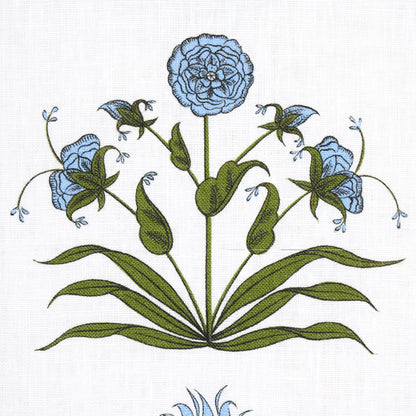 SCHUMACHER FABRIC  MARIE-ANNE OUDEJANS ROYAL POPPY STRIPE   SKY   - 180670