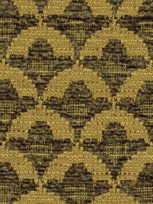 Slate damask-style jacquard upholstery fabric with repeating diamond motifs.