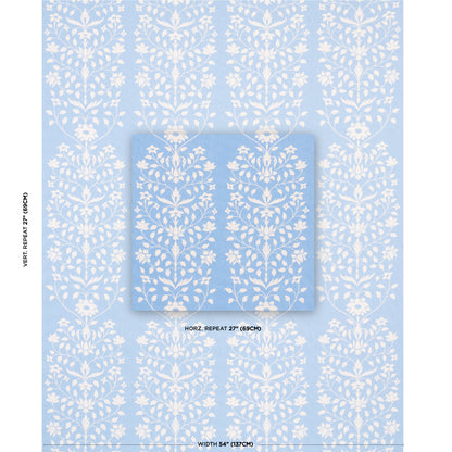 SCHUMACHER  MARIE-ANNE OUDEJANS JAIPUR MUGHAL FLOWER   Cornflower Blue   - 180681