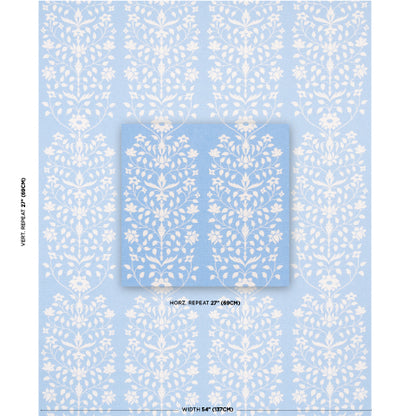 SCHUMACHER  MARIE-ANNE OUDEJANS JAIPUR MUGHAL FLOWER   Cornflower Blue   - 180681