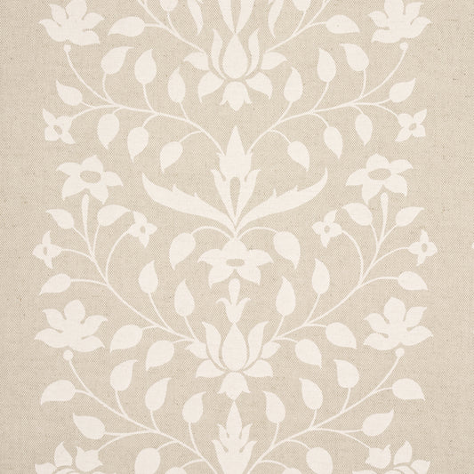 SCHUMACHER  MARIE-ANNE OUDEJANS JAIPUR MUGHAL FLOWER   Ivory On Natural   - 180682
