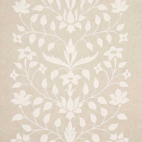 SCHUMACHER  MARIE-ANNE OUDEJANS JAIPUR MUGHAL FLOWER   Ivory On Natural   - 180682