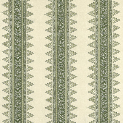 SCHUMACHER FABRIC  MARK D. SIKES FOXGLOVE INDOOR/OUTDOOR   LEAF GREEN   - 180720