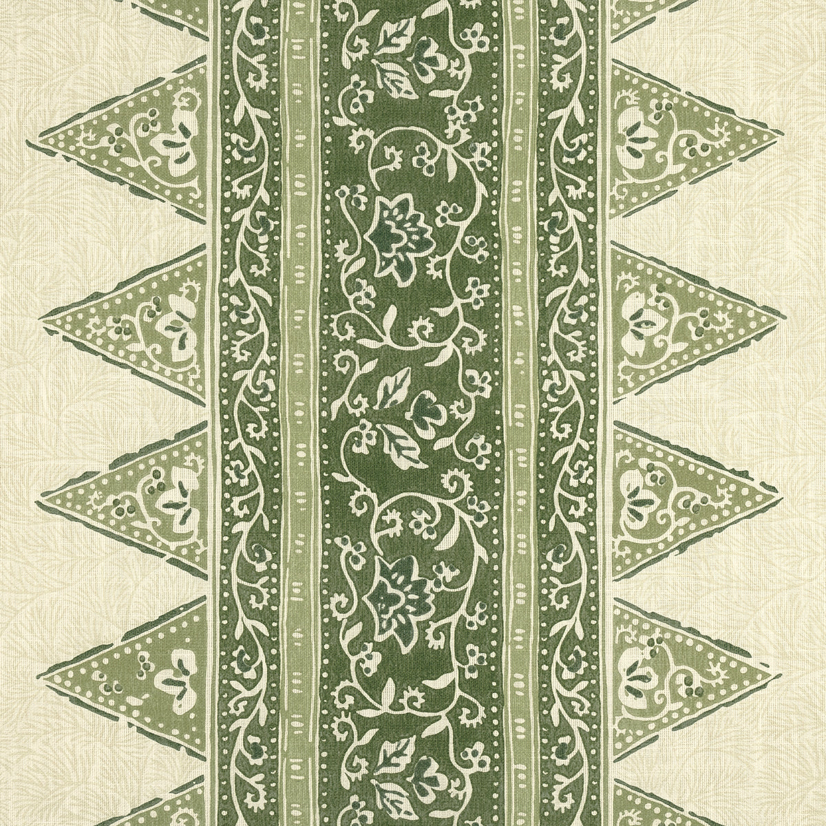 SCHUMACHER FABRIC  MARK D. SIKES FOXGLOVE INDOOR/OUTDOOR   LEAF GREEN   - 180720