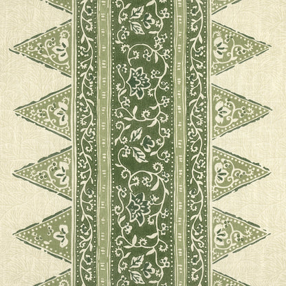 SCHUMACHER FABRIC  MARK D. SIKES FOXGLOVE INDOOR/OUTDOOR   LEAF GREEN   - 180720