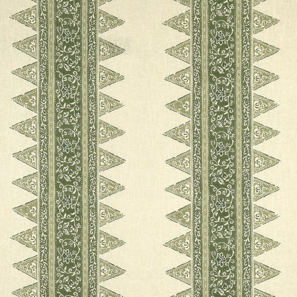 SCHUMACHER FABRIC  MARK D. SIKES FOXGLOVE INDOOR/OUTDOOR   LEAF GREEN   - 180720