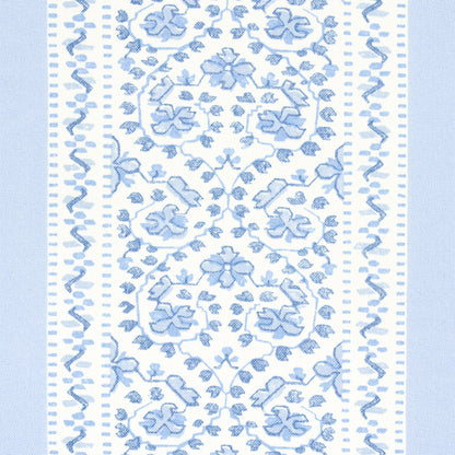 SCHUMACHER FABRIC  MOON RIVER JASMINE INDOOR/OUTDOOR   INDIGO   - 180740