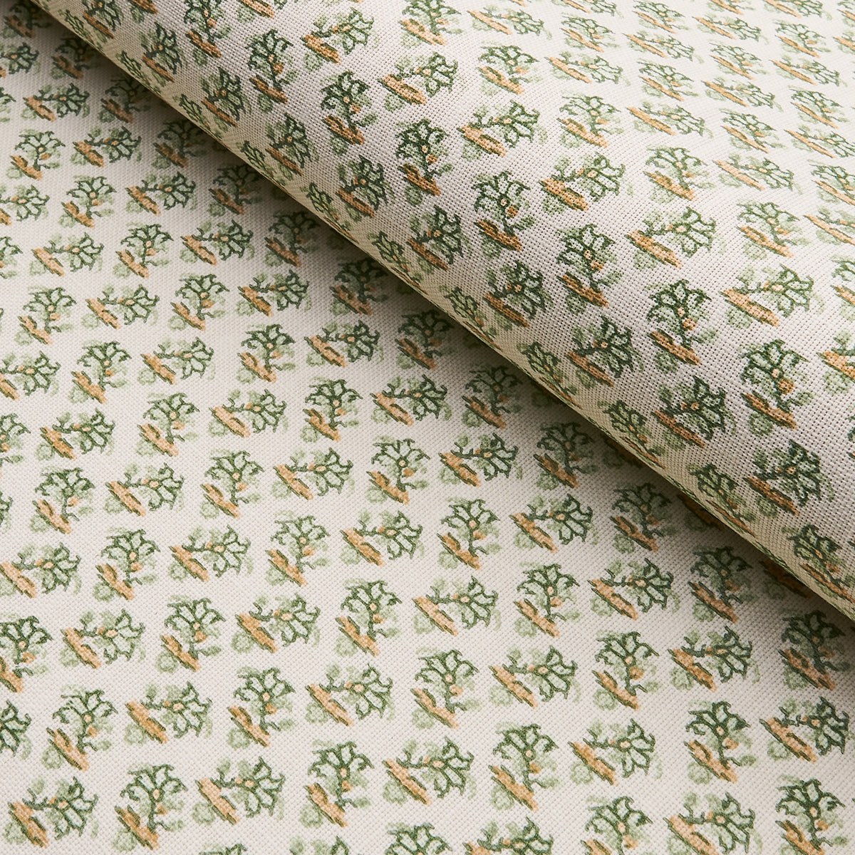 SCHUMACHER FABRIC  MARK D. SIKES OLEANDER INDOOR/OUTDOOR   LEAF GREEN   - 180761