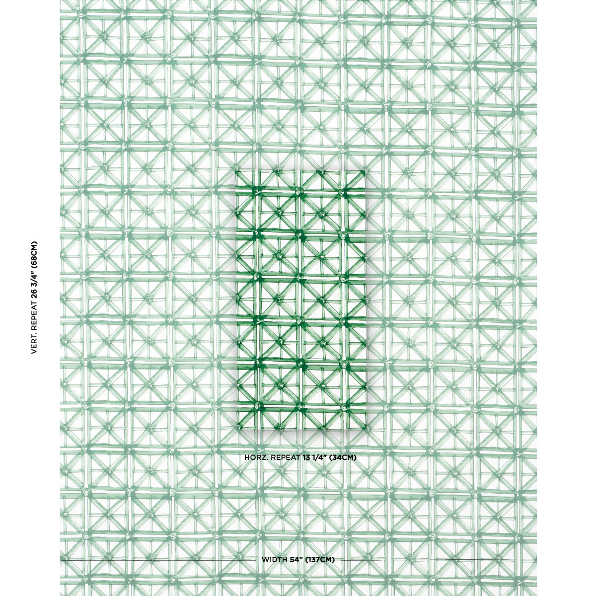 Mint green geometric lattice grid with a darker green central rectangle, modern architectural wallpaper or fabric pattern.