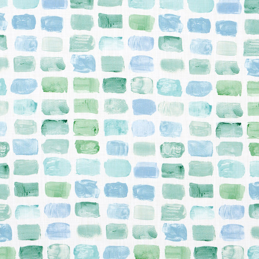 SCHUMACHER  MARY MCDONALD PALETTE INDOOR/OUTDOOR PATTERN WOVENS,HIGH PERFORMANCE,INDOOR/OUTDOOR PATTERN WOVENS,HIGH PERFORMANCE,INDOOR/OUTDOOR SEAGLASS   - 180781