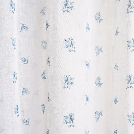 SCHUMACHER  NEW OLD-FASHIONED MARGIE FLORAL SHEER SHEERS & CASEMENTS SHEERS & CASEMENTS SOFT BLUE   - 180831