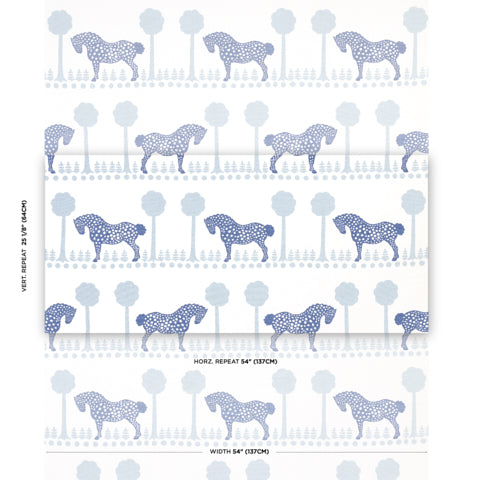 SCHUMACHER  FOLLY COVE POLKA DOT PONY   Blue   - 180901