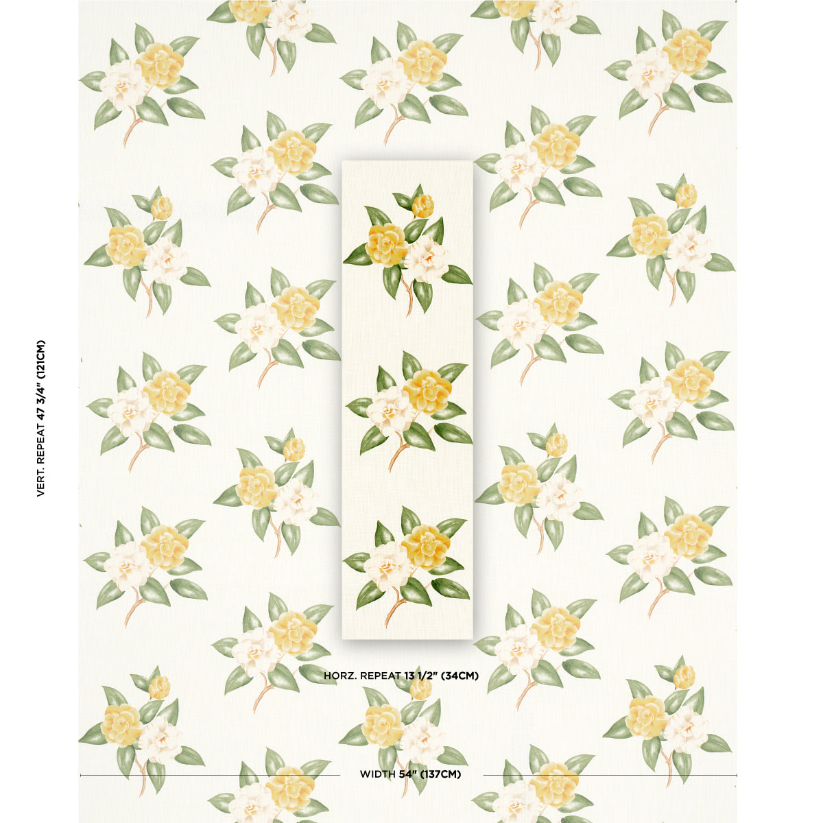 SCHUMACHER  SWING TIME INDOOR/OUTDOOR CASABLANCA FLORAL INDOOR/OUTDOOR PRINTS,HIGH PERFORMANCE,INDOOR/OUTDOOR PRINTS,HIGH PERFORMANCE,INDOOR/OUTDOOR PALE YELLOW   - 180912