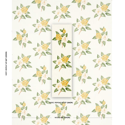 SCHUMACHER  SWING TIME INDOOR/OUTDOOR CASABLANCA FLORAL INDOOR/OUTDOOR PRINTS,HIGH PERFORMANCE,INDOOR/OUTDOOR PRINTS,HIGH PERFORMANCE,INDOOR/OUTDOOR PALE YELLOW   - 180912