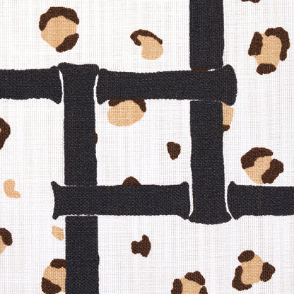 SCHUMACHER FABRIC  CRISTINA BUCKLEY FANCY BEAST INDOOR/ OUTDOOR   ONYX DESERT   - 180951