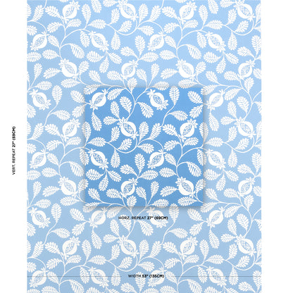 SCHUMACHER  INDOOR/OUTDOOR PRINTS LANZADERA VINE INDOOR/OUTDOOR   Ocean   - 180990