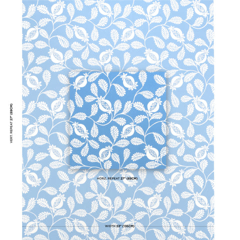 SCHUMACHER  INDOOR/OUTDOOR PRINTS LANZADERA VINE INDOOR/OUTDOOR   Ocean   - 180990