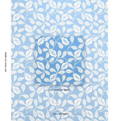 SCHUMACHER  INDOOR/OUTDOOR PRINTS LANZADERA VINE INDOOR/OUTDOOR   Ocean   - 180990