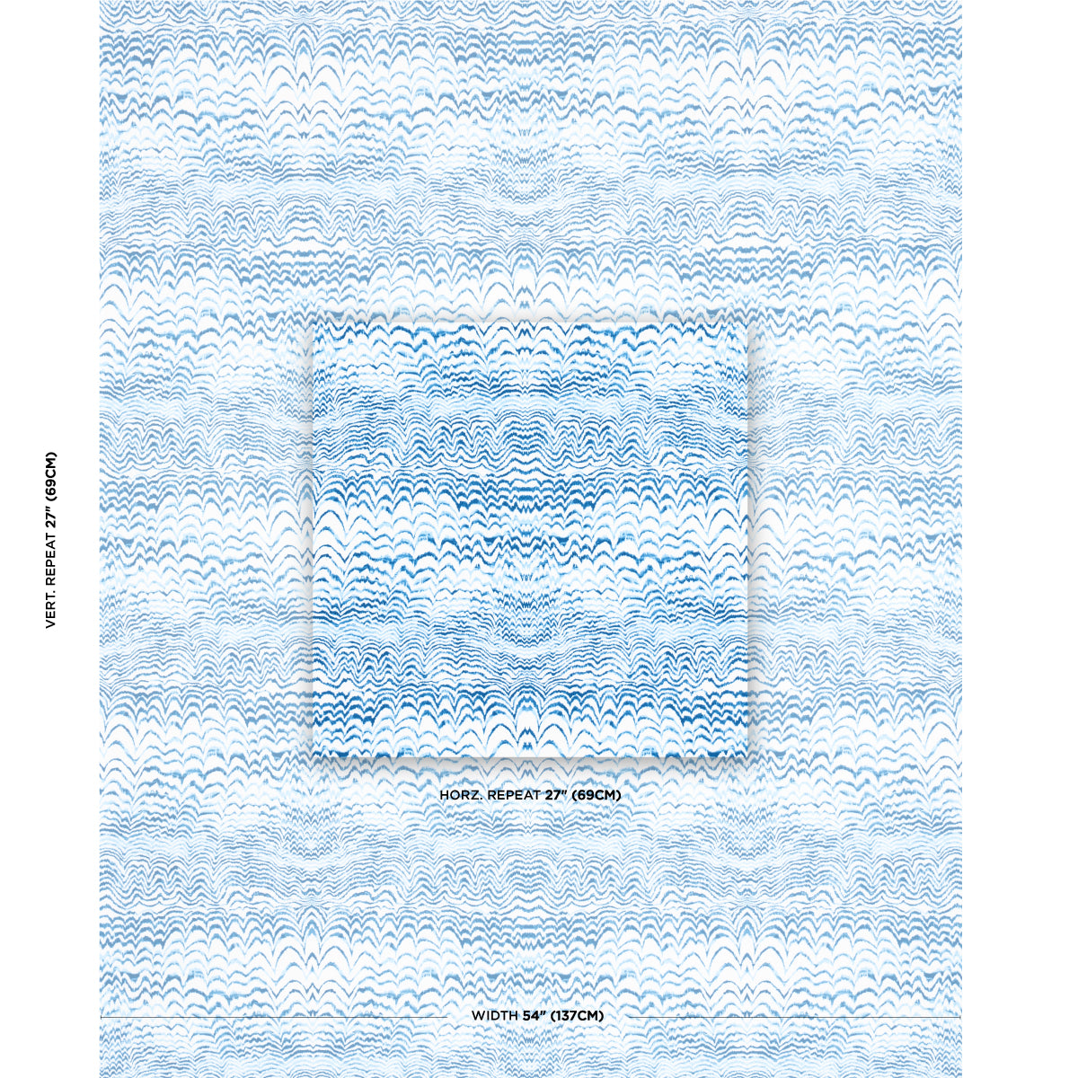 SCHUMACHER  TRINA TURK INK WAVE PRINT INDOOR/OUTDOOR   Indigo   - 181050