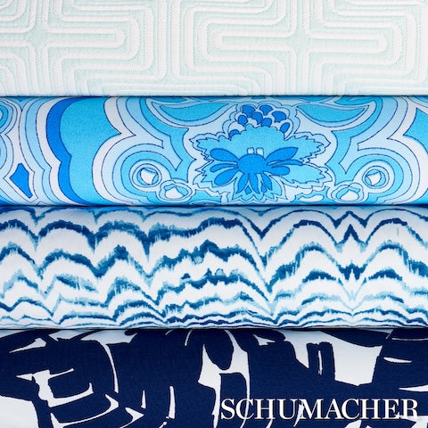 SCHUMACHER  TRINA TURK INK WAVE PRINT INDOOR/OUTDOOR   Indigo   - 181050