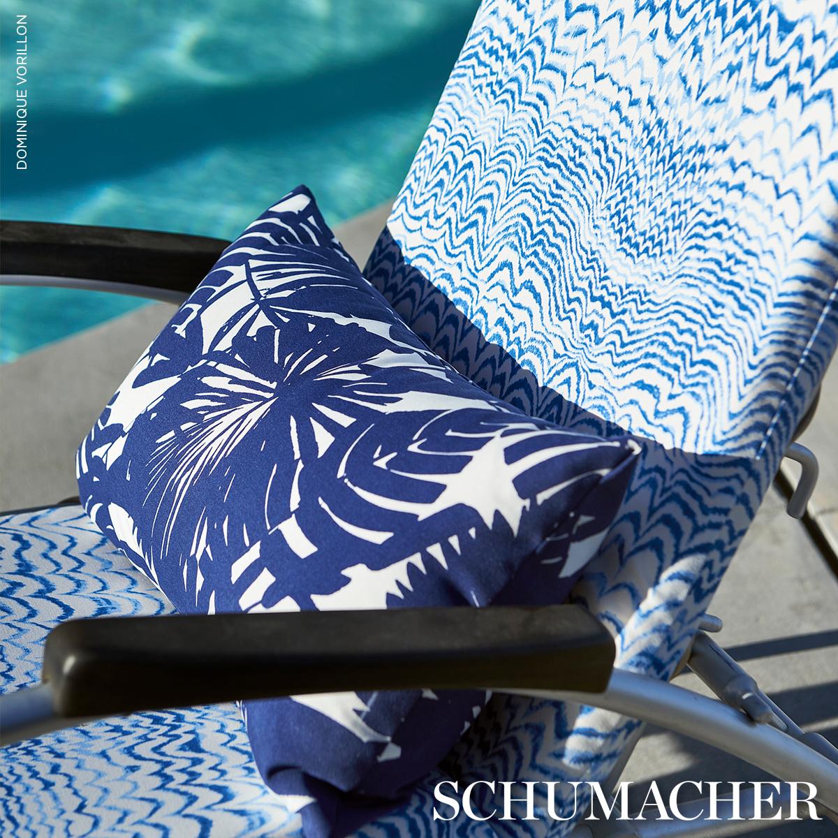 SCHUMACHER  TRINA TURK INK WAVE PRINT INDOOR/OUTDOOR   Indigo   - 181050