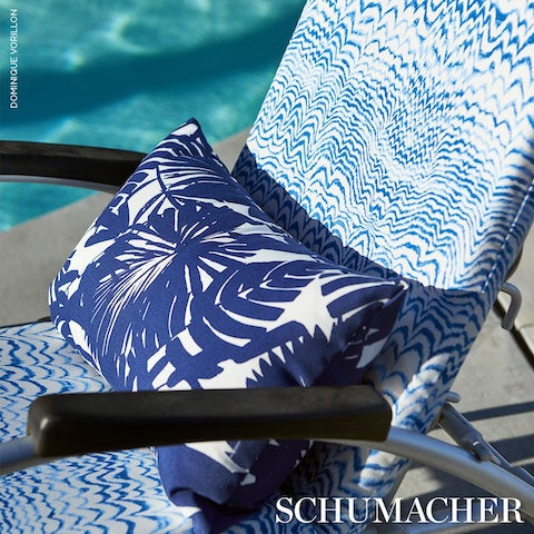 SCHUMACHER  TRINA TURK INK WAVE PRINT INDOOR/OUTDOOR   Indigo   - 181050