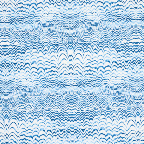 SCHUMACHER  TRINA TURK INK WAVE PRINT INDOOR/OUTDOOR   Indigo   - 181050