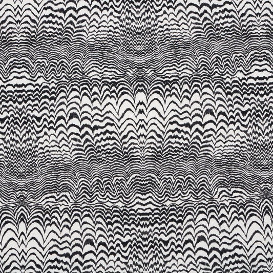 SCHUMACHER  TRINA TURK INK WAVE PRINT INDOOR/OUTDOOR   Black   - 181052