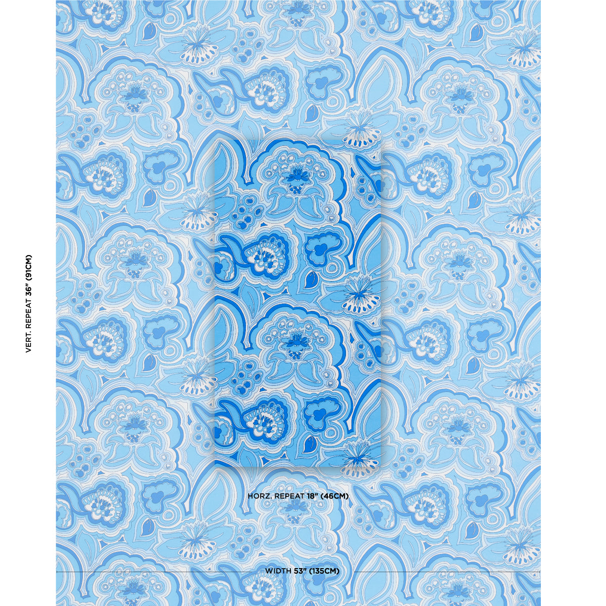 SCHUMACHER  TRINA TURK MORNING SUNRISE INDOOR/OUTDOOR   Horizon Blue   - 181060