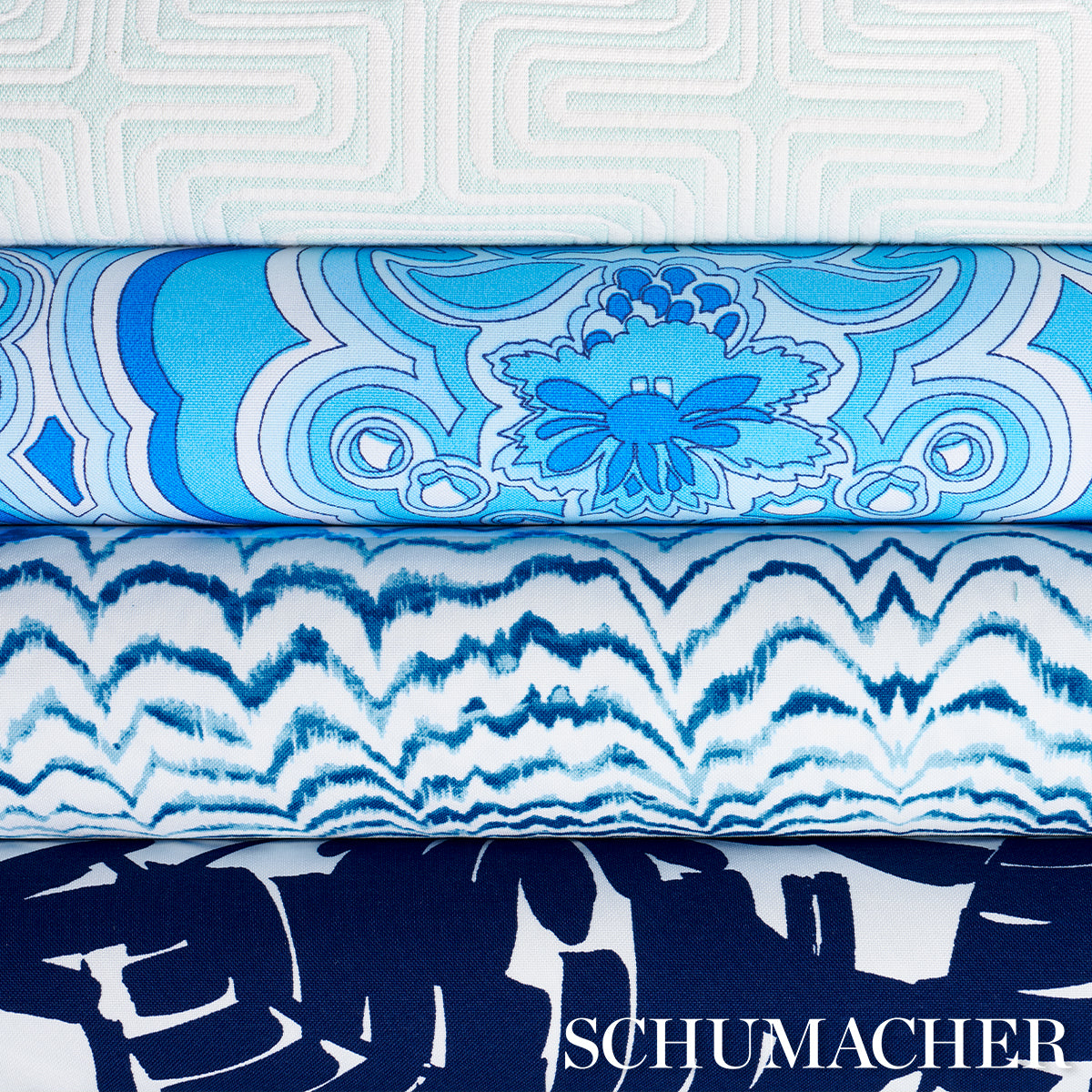 SCHUMACHER  TRINA TURK MORNING SUNRISE INDOOR/OUTDOOR   Horizon Blue   - 181060