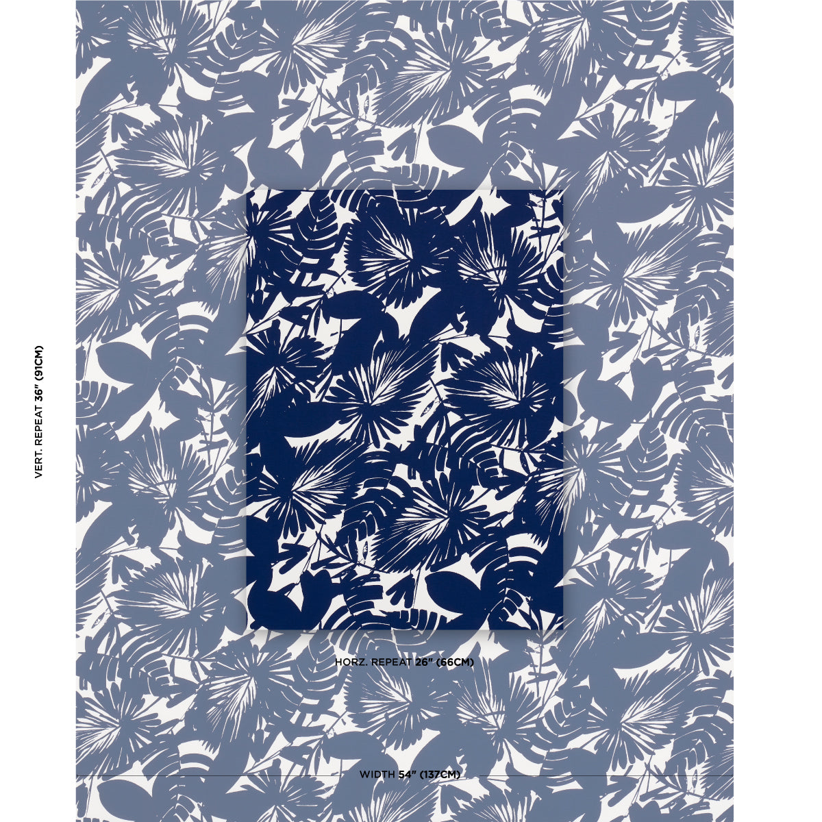 SCHUMACHER  TRINA TURK PALISADES PALM INDOOR/OUTDOOR   Indigo   - 181070