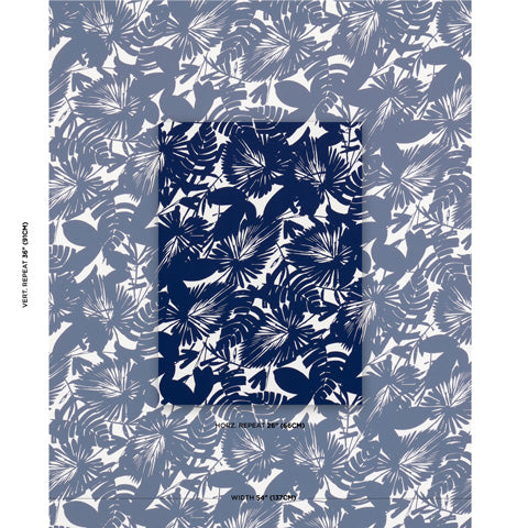 SCHUMACHER  TRINA TURK PALISADES PALM INDOOR/OUTDOOR   Indigo   - 181070