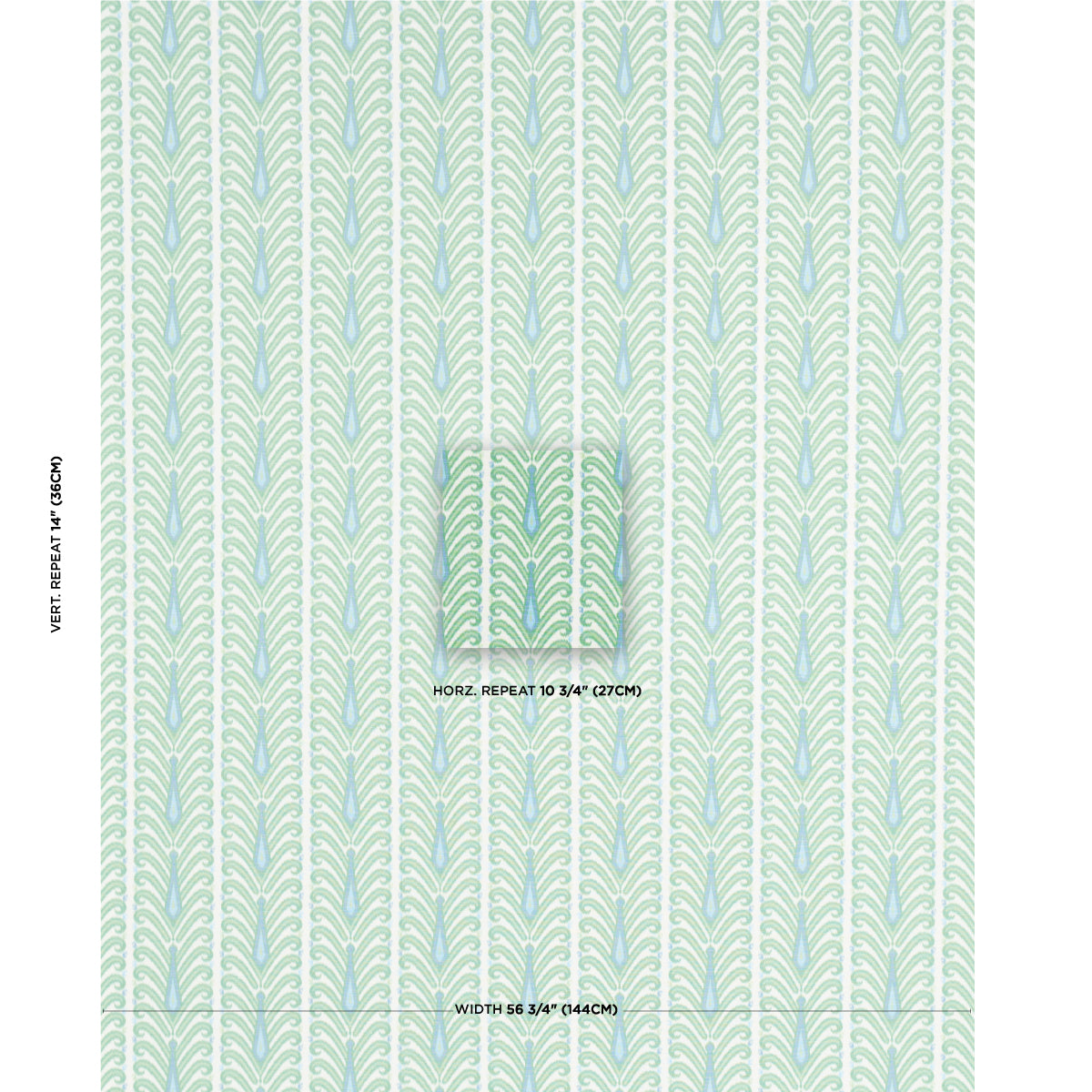 SCHUMACHER FABRIC  IKATS AUGUSTINE IKAT   LEAF   - 181271