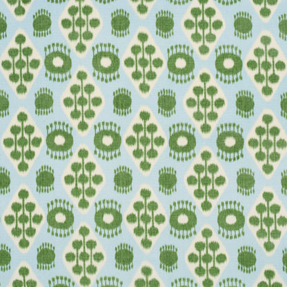 SCHUMACHER  IKATS HAMILTON IKAT PRINTS PRINTS BLUE AND LEAF   - 181300