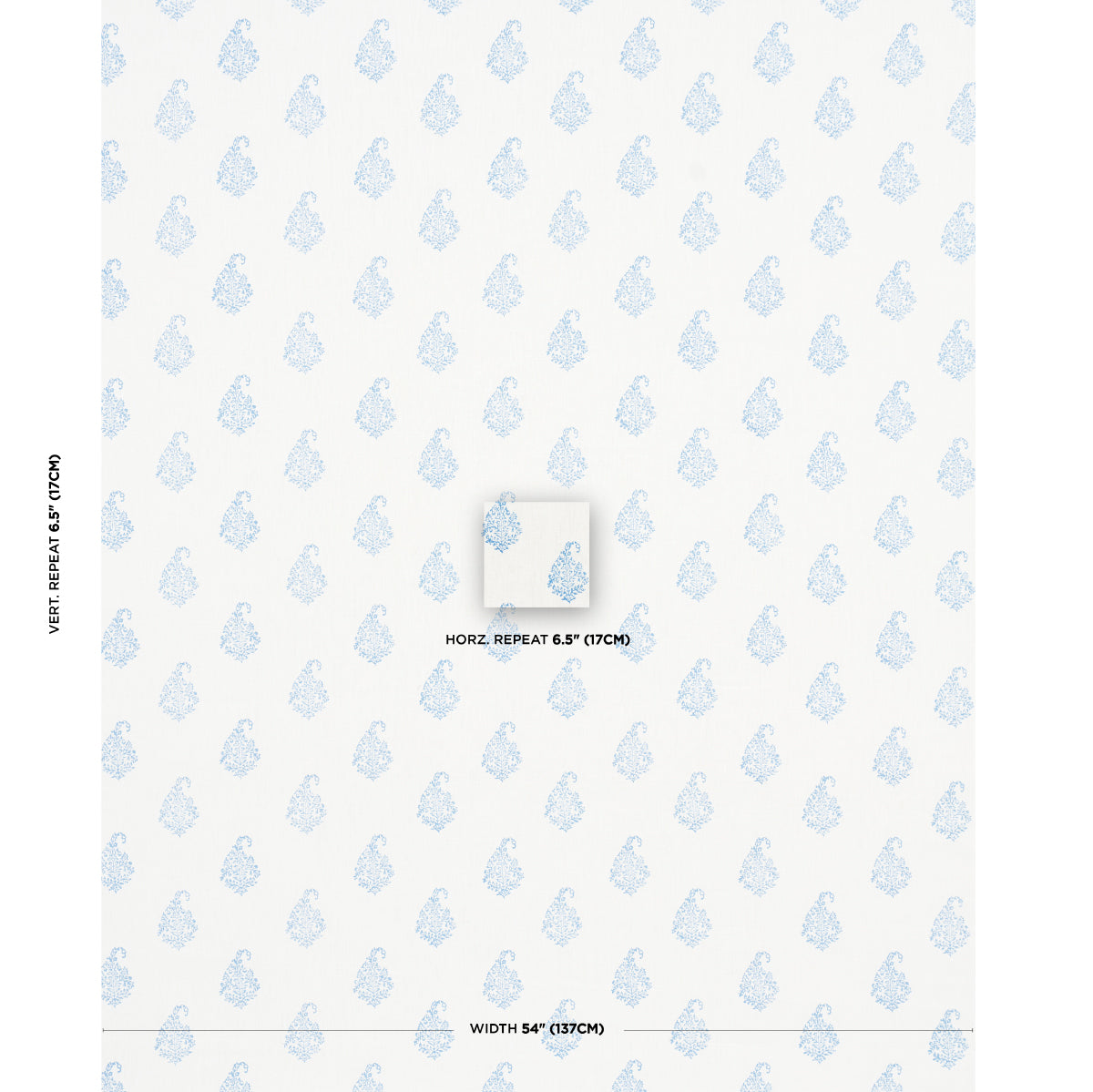 SCHUMACHER  JACARANDA KERALA PAISLEY PRINTS PRINTS BLUE   - 181352