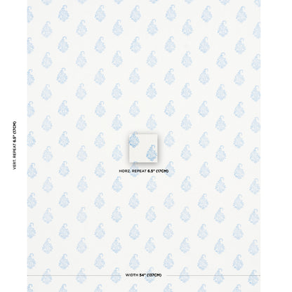 SCHUMACHER  JACARANDA KERALA PAISLEY PRINTS PRINTS BLUE   - 181352