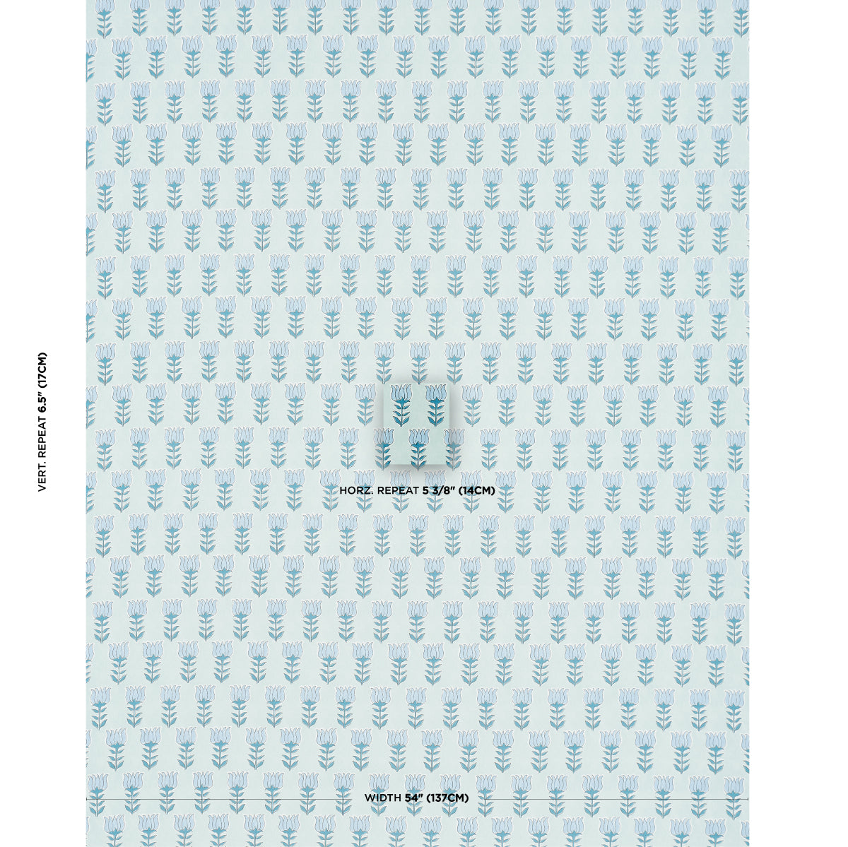 SCHUMACHER  JACARANDA MIA TULIP PRINTS PRINTS MINERAL , BLUE   - 181391