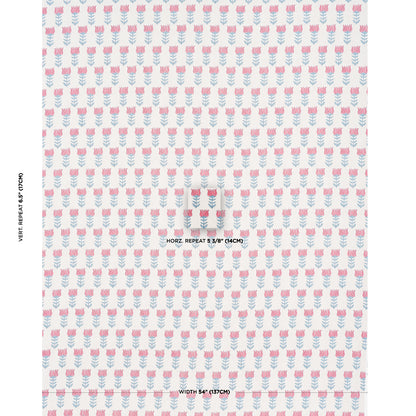 SCHUMACHER  JACARANDA MIA TULIP PRINTS PRINTS DELFT , CRIMSON   - 181392