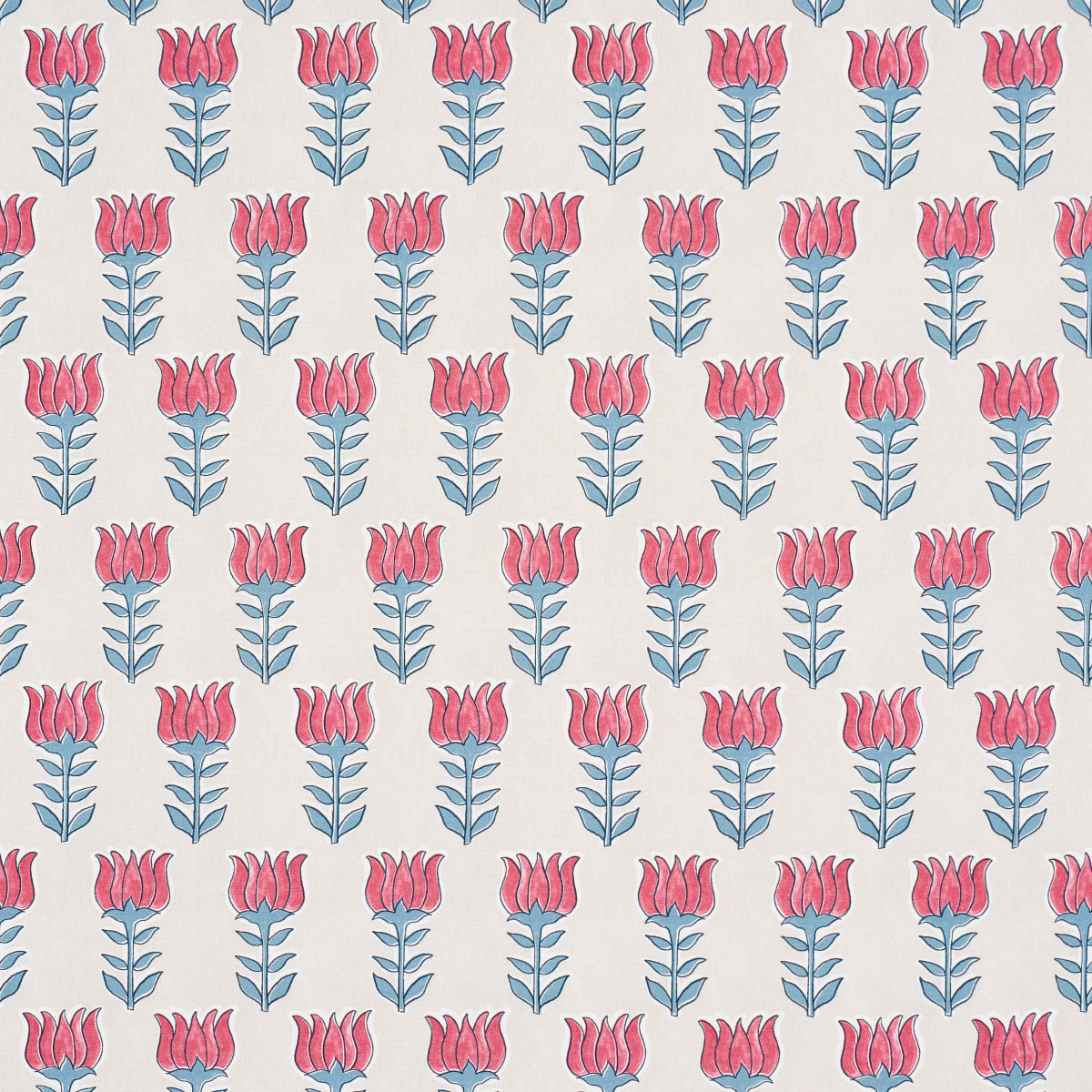 SCHUMACHER  JACARANDA MIA TULIP PRINTS PRINTS DELFT , CRIMSON   - 181392