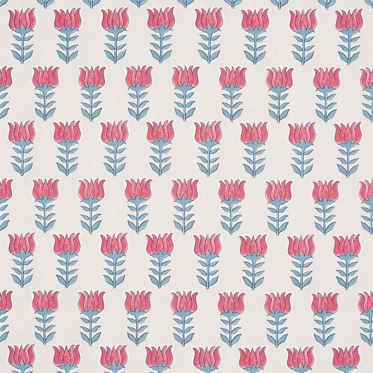 SCHUMACHER  JACARANDA MIA TULIP PRINTS PRINTS DELFT , CRIMSON   - 181392