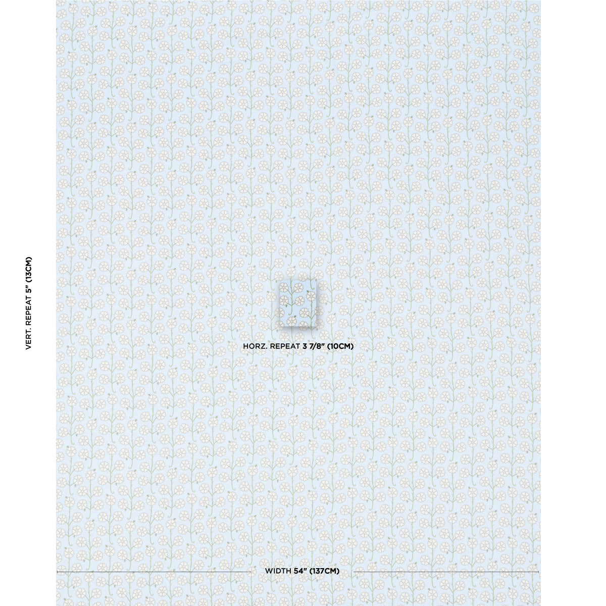 SCHUMACHER  NEISHA CROSLAND GARDENIA PRINTS PRINTS EGG BLUE   - 181400