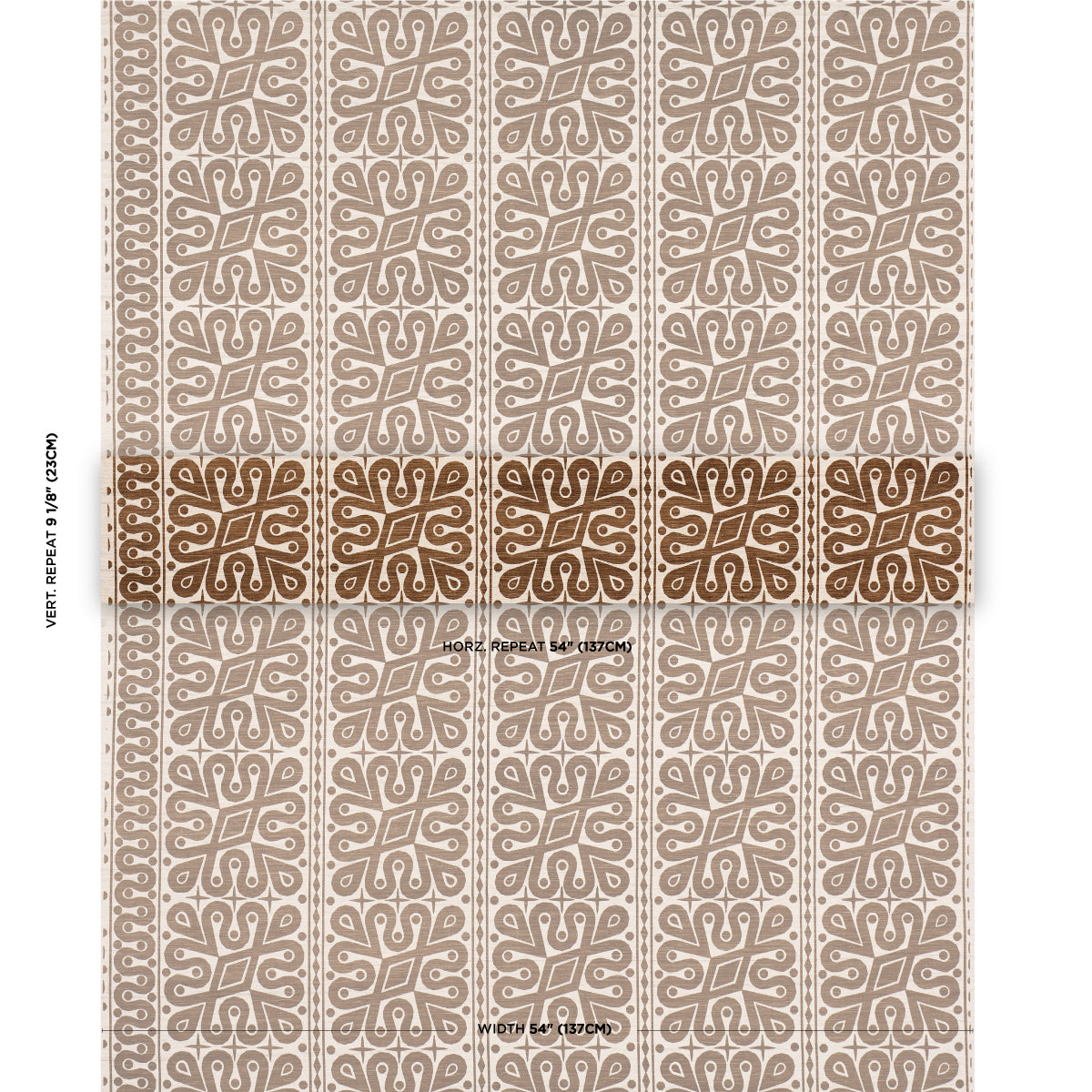 SCHUMACHER  CELERIE KEMBLE BORNEO SILK SILKS & SATIN SILKS & SATIN BROWN   - 181470