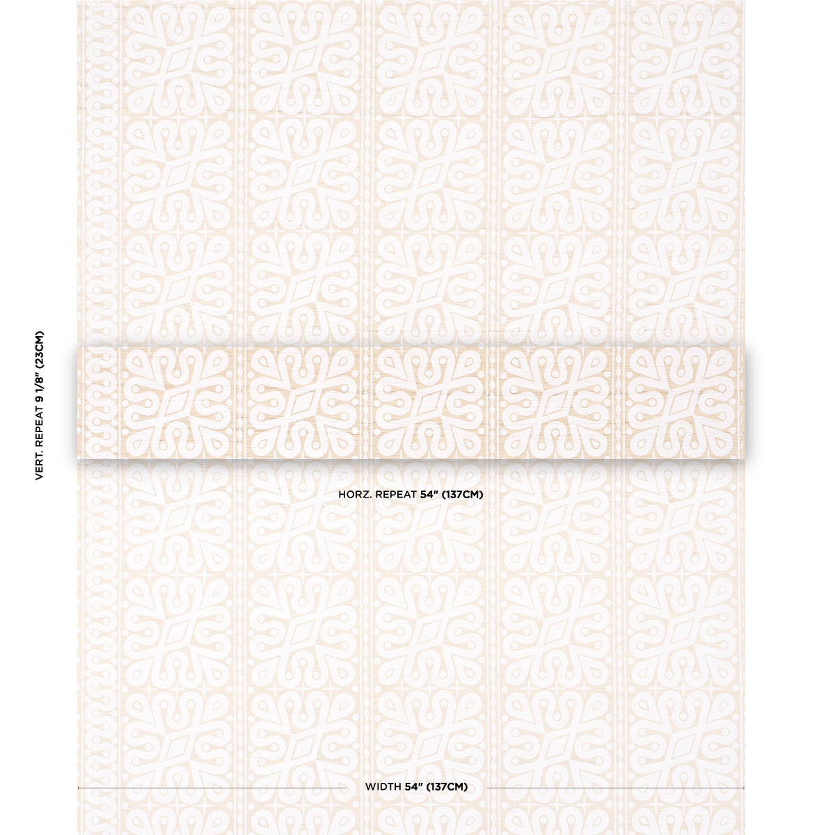 SCHUMACHER  CELERIE KEMBLE BORNEO SILK SILKS & SATIN SILKS & SATIN WHITE   - 181471