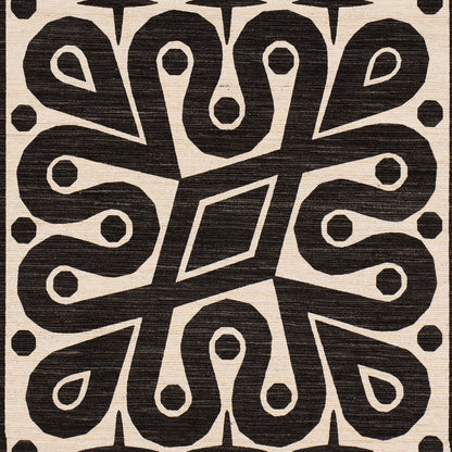 SCHUMACHER  CELERIE KEMBLE BORNEO SILK SILKS & SATIN SILKS & SATIN BLACK   - 181472