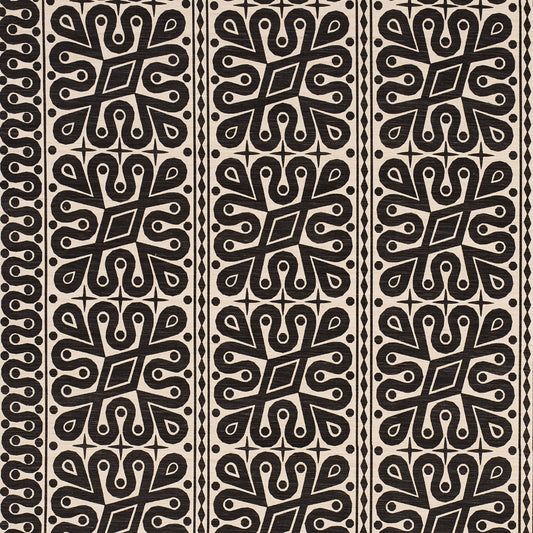 SCHUMACHER  CELERIE KEMBLE BORNEO SILK SILKS & SATIN SILKS & SATIN BLACK   - 181472